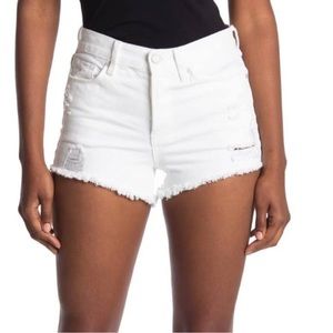 Blank NYC white denim shorts
